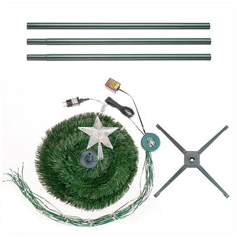 Albero Di Natale 150 Cm Cono Pieghevole 195 Led Smart Luminosi Con App Control - Foto 2