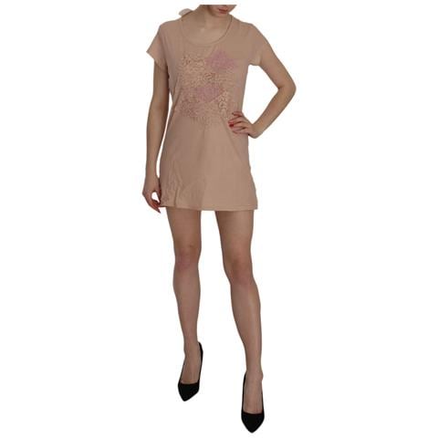 Miniabito A Trapezio A Maniche Corte In Pizzo Rosa - It40-s - Foto 1