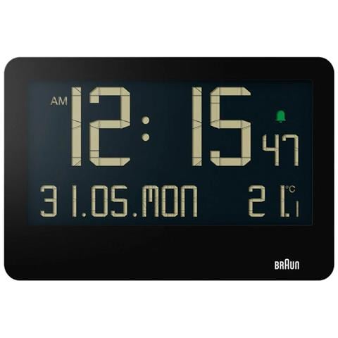 Bc14b Black Orologio Da Parete Tavolo Digitale Lcd Calendario Temperatura Sveglia Crescendo - Foto 1