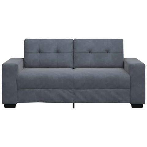 Divano Divanetto Grigio Scuro 140 cm in Velluto - Foto 2