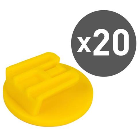 Conf. 20 Pz Clip Adesiva Gialla Per Telepass V5 - Foto 1