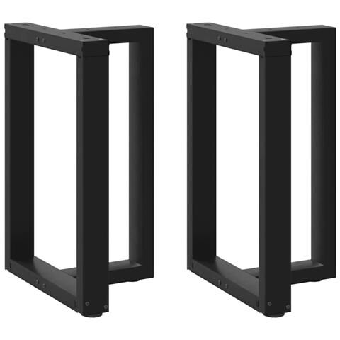 Gambe Tavolo Pranzo A Forma T 2pz Nero 50x35x(72-73)cm Acciaio - Foto 1