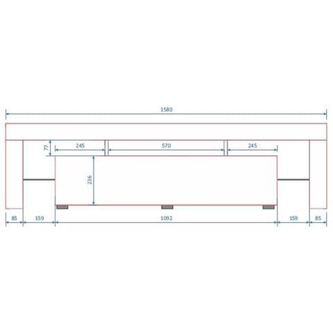 TORO158 SZ /SZ supporto TV e sistema audio 2 ripiani - Foto 2