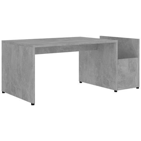 Tavolino Da Salotto Grigio Cemento 90x45x35cm Legno Multistrato - Foto 1
