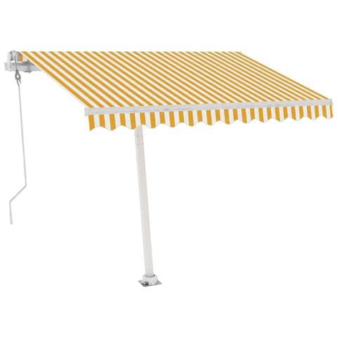 Lusso Casadino -  Tenda Da Sole Autoportante Automatica 350x250 Cm Gialla Bianca - Foto 1