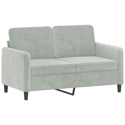 Set Di Divani 3 Pz Con Cuscini Grigio Chiaro In Velluto - Foto 2