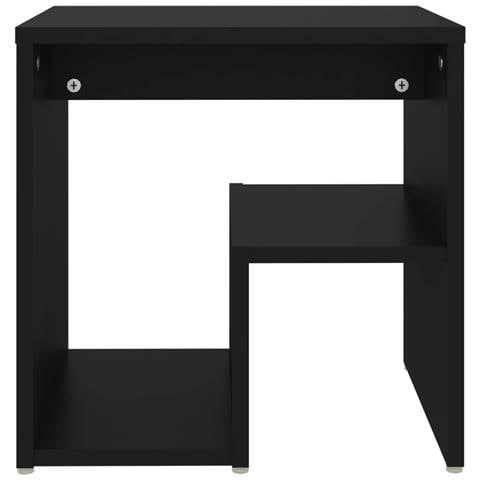 Lusso Casadino -  Comodino Nero 40x30x40 Cm In Legno Multistrato - Foto 2