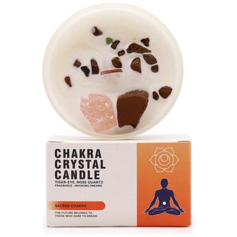 Candela Di Soia Cristallo Chakra Sacrale - Foto 1