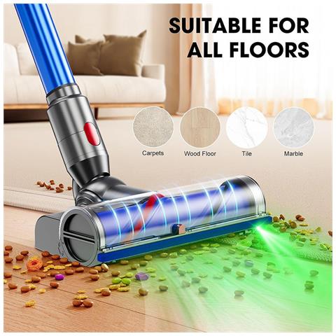 Testina Per Aspirapolvere Con Luce Verde Anti-groviglio Per Dyson V7-v11 - Foto 4