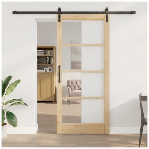 Porta Scorrevole con Set di Ferramenta 'ORKDAL'93x211 cm - Foto 2