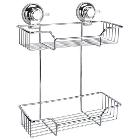 Portaoggetti Doppio Per Doccia In Filo Da Muro In Metallo E Resine Termoplastiche Ho19 Serie Hot Cromato - Foto 1