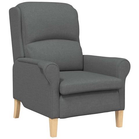 poltrona Grigio scuro 76 x 94 x 102 cm Tessuto - Foto 1