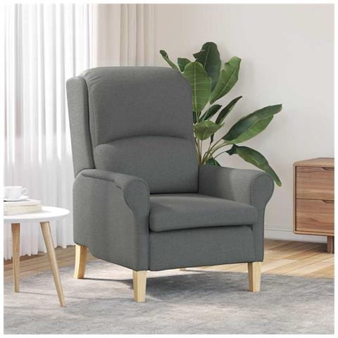 poltrona Grigio scuro 76 x 94 x 102 cm Tessuto - Foto 2