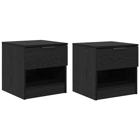 Armadietto per letto 2 pcs Rovere nero 40 x 39 x 40 cm - Foto 1