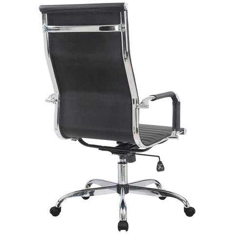 Sedia Da Ufficio Helsinky - Nero - Pu - 54,5x62x116 Cm - Foto 4