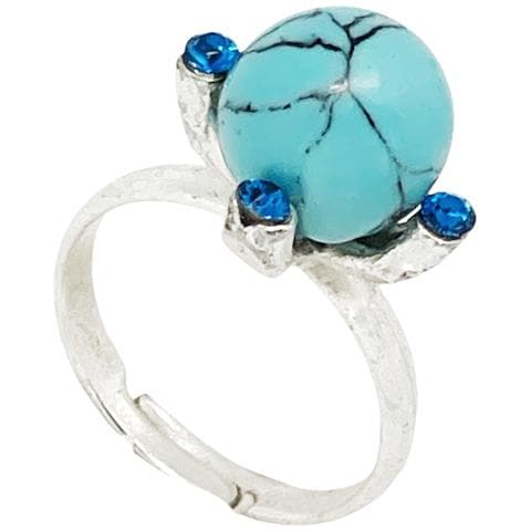 Anello Di Terra, Argento, 10µm, Turchese E Blu Sw - Foto 1
