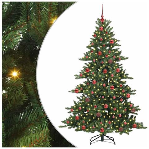 Albero di Natale Artificiale con Rami Pieghevoli Verde 180 cm - Foto 1