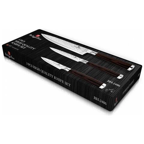 BH-2486 Shine Basalt Set di coltelli in acciaio inossidabile da 3 pezzi - Foto 3