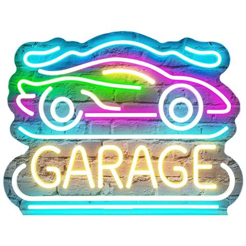 Insegna Led Auto - 42x32.7cm Decorazione Garage Acrilico Luce Neon Alimentata Usb - Foto 1