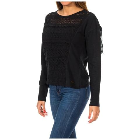 Maglia A Maniche Lunghe In Pizzo Con Frange Colorado G60002on Da Donna - Foto 1