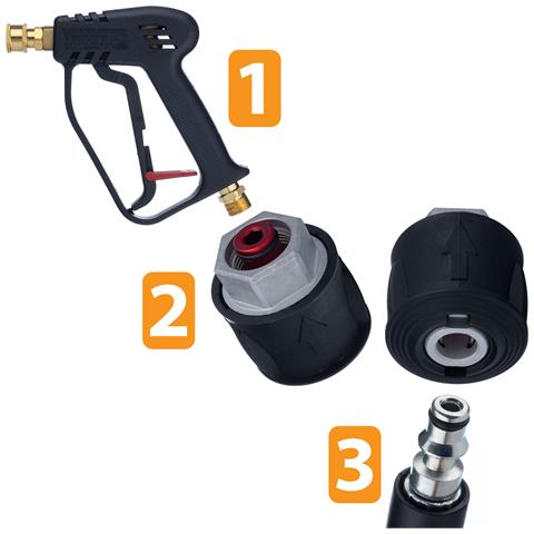 Adattatore Per Prolunga Tubo Alta Pressione - Compatibile Con Lavor /black&decker | Pressione Max 160 Bar, Temperatura Max 60°c | Accessorio Di Ricambio - Foto 2