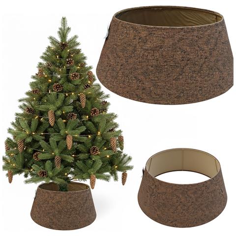 Copertura albero di Natale, tessuto per base, marrone, 68x25 cm - Foto 4