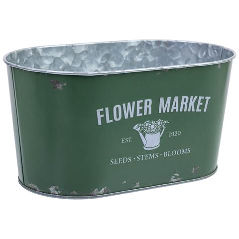 Cestino In Metallo Verde 22,5x13,7x11,3 B20x11 - Foto 1