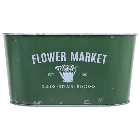 Cestino In Metallo Verde 22,5x13,7x11,3 B20x11 - Foto 2