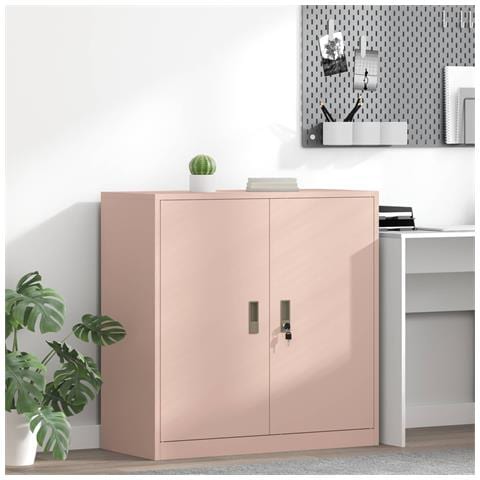 Armadio Rosa 90 x 40 x 90 cm Acciaio - Foto 2