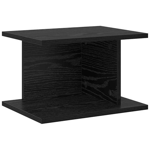 Comodino Rovere Nero 40 x 30 x 25 cm Legno multistrato - Foto 1