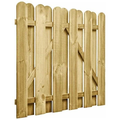 Cancello da giardino 100 x 100 cm Legno Massello di Pino Verde - Foto 1