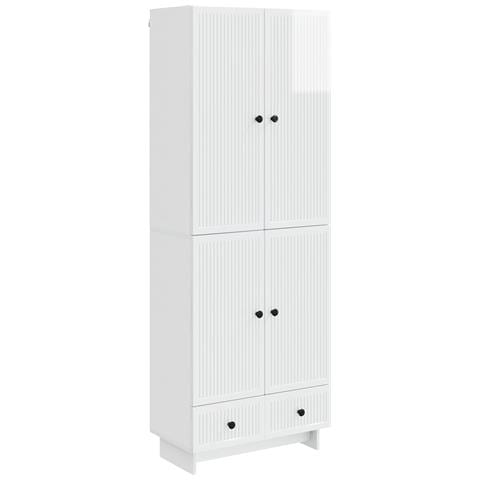 Set di armadi 2 pcs Bianco Lucido 66 x 34,5 x 95 cm - Foto 1