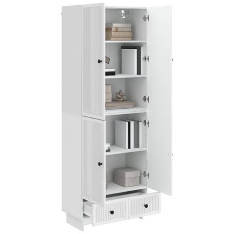 Set di armadi 2 pcs Bianco Lucido 66 x 34,5 x 95 cm - Foto 2