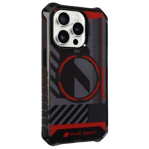 Custodia Sportiva Audi Magsafe Per Iphone 15 Pro (6.1) - Nera, Rigida - Foto 1