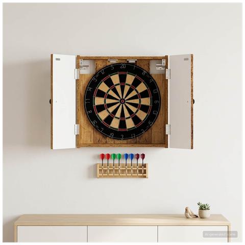 Armadio per Dartboard BREDA Legno antico 52,5 x 10,5 x 53,5 cm - Foto 2