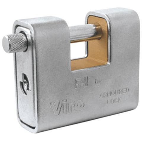 Lucchetto corazzato Fai 4016 larghezza mm 81 in ottone antiscasso - Foto 1