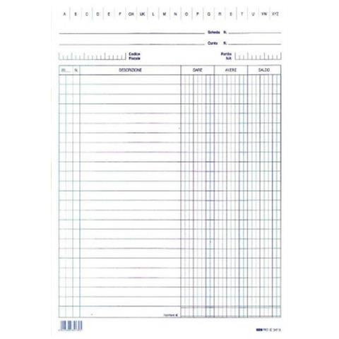 Cf100 Schede Dare / Avere / Saldo Blu - Foto 1