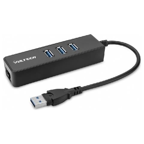 Hub 3 Porte Usb 3.0 5 Gbps E Porta Rj45 Gigabit - Foto 1