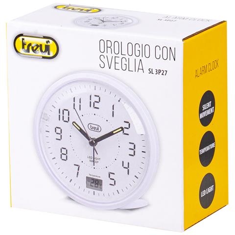 Orologio Al Quarzo Con Sveglia Sl 3p27 Bianco - Foto 3