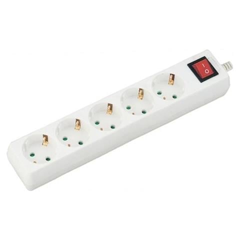 Vt-1115 Multipresa Ciabatta 5 Posti Eu Standard 16a Cavo 1,5mt Interruttore Luminoso - Sku 8766 - Foto 1