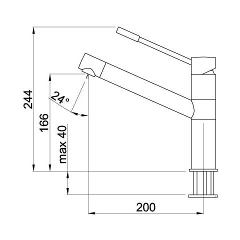 Miscelatore Monocomando Modello Sava 24.4 cm Colore Avena 51 - Foto 2