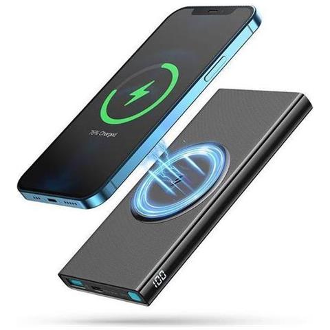 Powerbank Jr-w010 Magnetic Magsafe 10000 Mah Nero (jyr079blk)  - Foto 1
