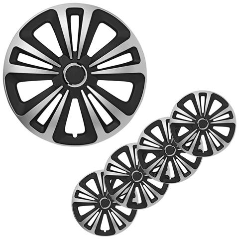 Copricerchi Terra Argento E Nero 15"" 4 Pz - Foto 1