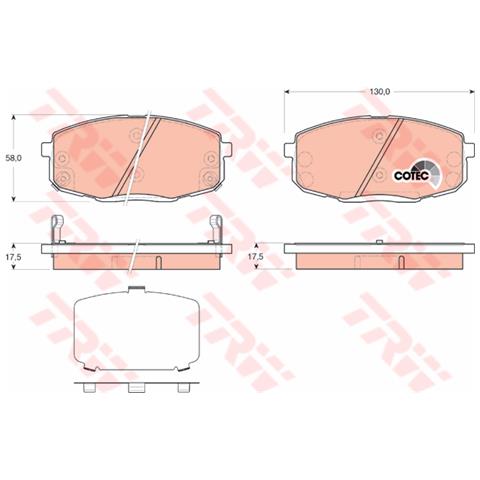 Pattini Freno Kia Cee''d Hatchback 1.6 Crdi 115 Gdb3450 - Foto 1