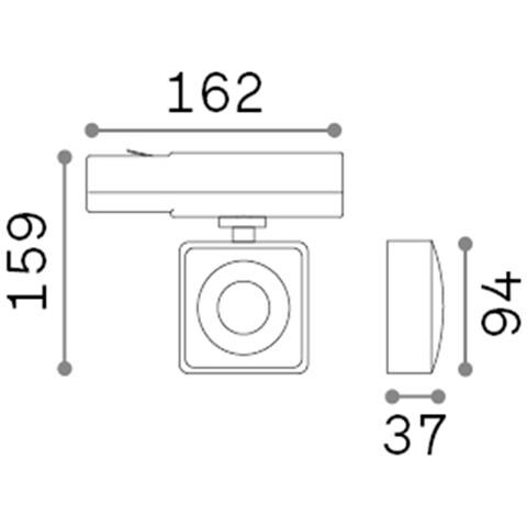 Proiettore Square Pov Metallo Bianco 1 Luce 22w 3000k Luce Calda - Foto 2