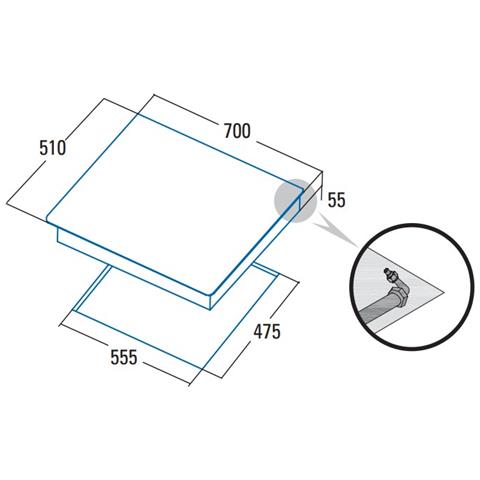 Piano Cottura L 7005 CI a Gas 5 Fuochi Gas 70cm Colore Nero - Foto 2