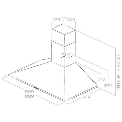 Cappa TAMAYA NW STD IX /F / 60 Aspirante 60 cm Colore Acciao Inox - Foto 2