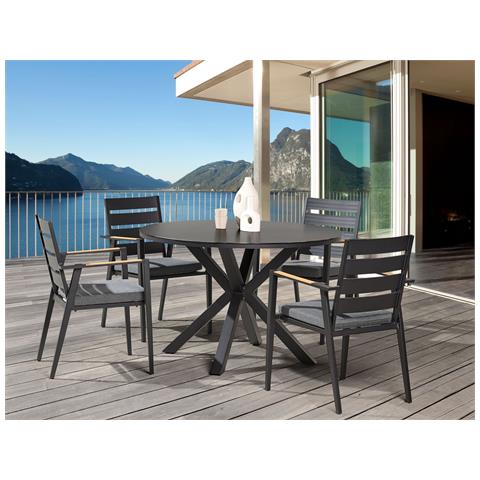 Tavolo Da Giardino Ceramica Nero Maletto - Foto 1