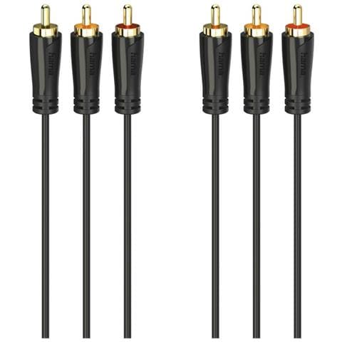 Cavo audio video 3 spine RCA 3 spine RCA 1,5 m Colore Nero - Foto 1