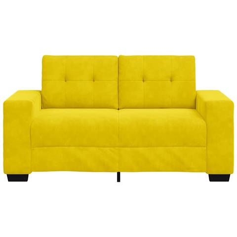 Divano Divanetto Giallo 120 cm in Velluto - Foto 2